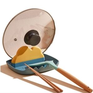 New Green Spoon Rest Pot Lid Holder & Food Dispenser